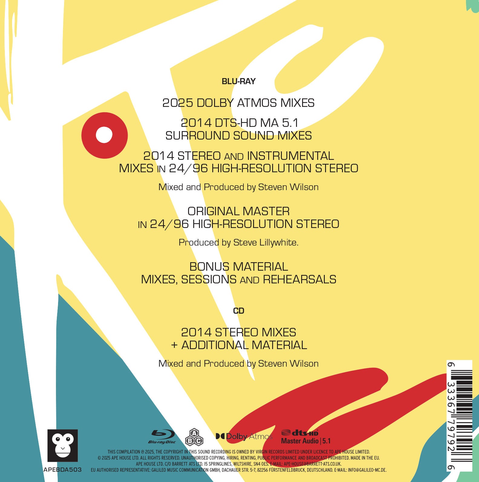 XTC / Drums and Wires (Steven Wilson Mix) CD+Blu-ray