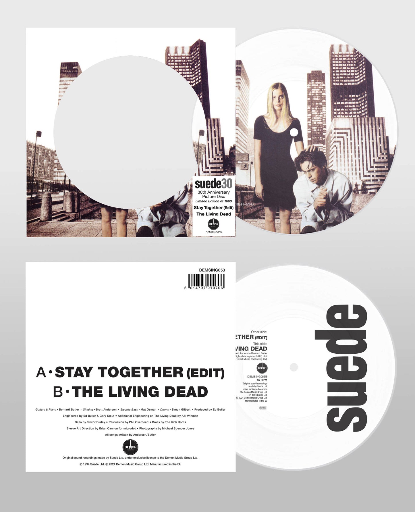 Suede / Stay Together 30th anniversary seven-inch picture disc