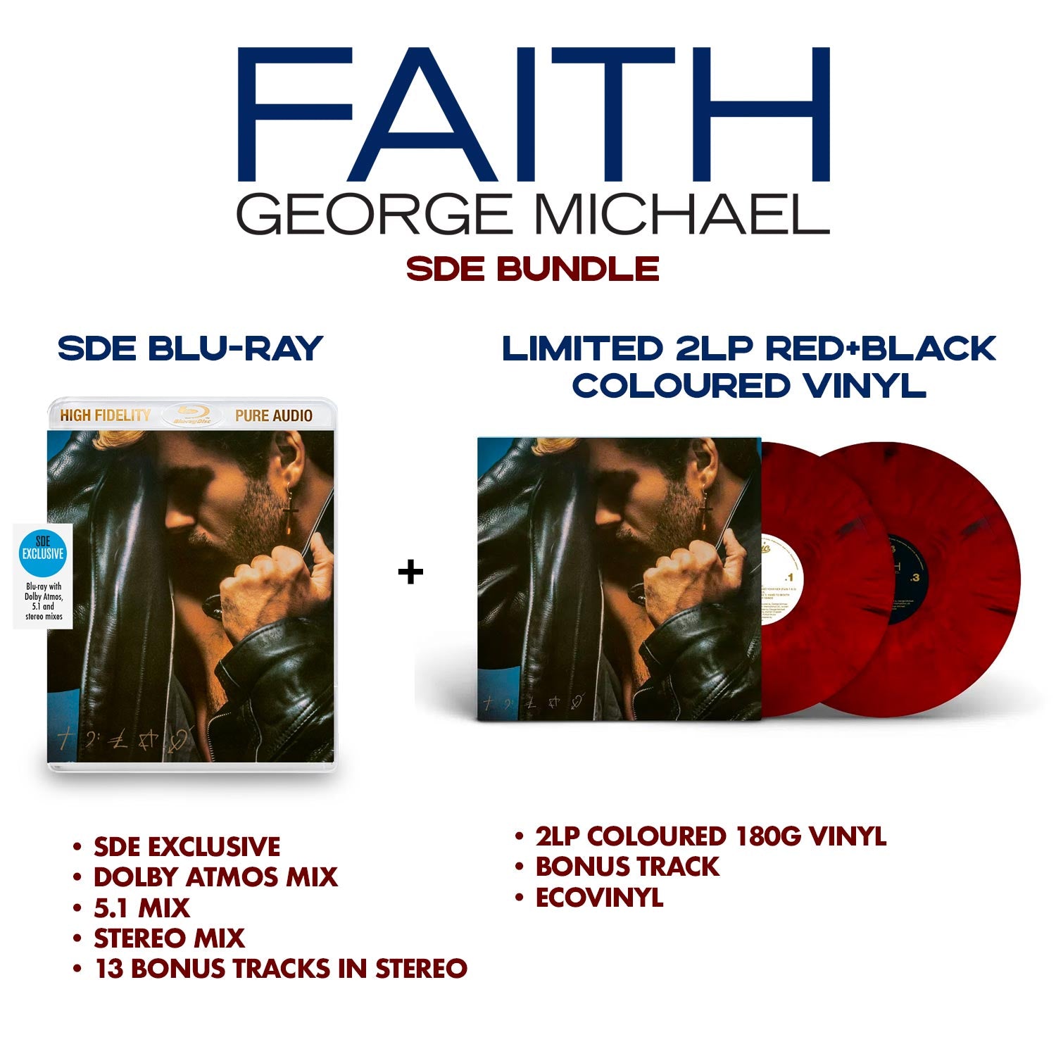 BUNDLE: George Michael / Faith SDE Blu-ray + 2LP coloured vinyl