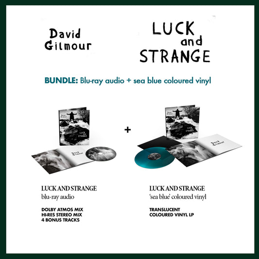 David Gilmour / Luck and Strange blu-ray audio with Dolby Atmos MIx and sea blue vinyl LP