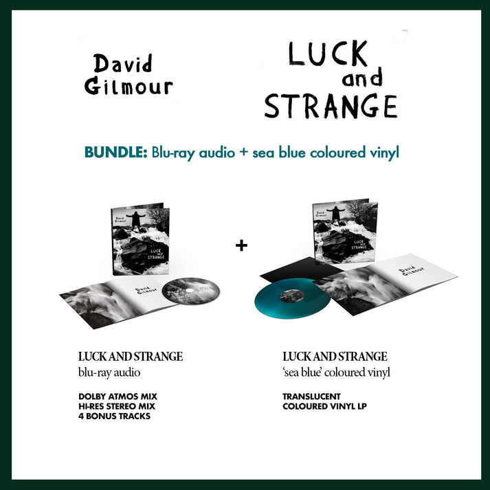 David Gilmour / Luck and Strange BUNDLE bluray + sea blue coloured v