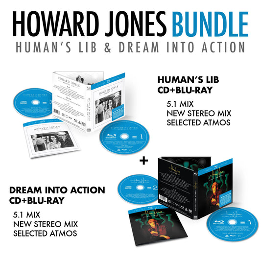 Howard Jones / Human's Lib and Dream into Action CD+blu-ray with new stereo mix, 5.1 mix and selected Dolby Atmos Mixes