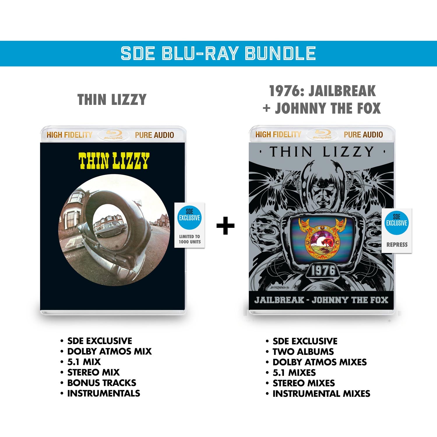 Thin Lizzy Blu-ray BUNDLE: Thin Lizzy + 1976: Jailbreak /