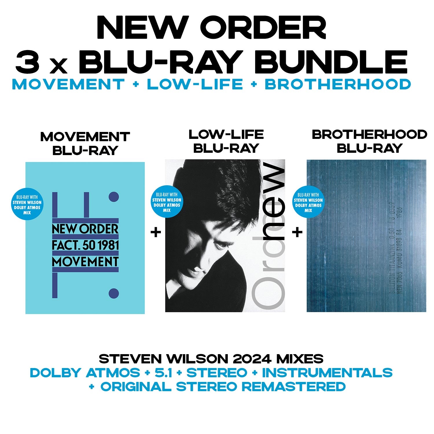 New Order / 3 x blu-ray BUNDLE: Movement, Low-Life and Brotherhood