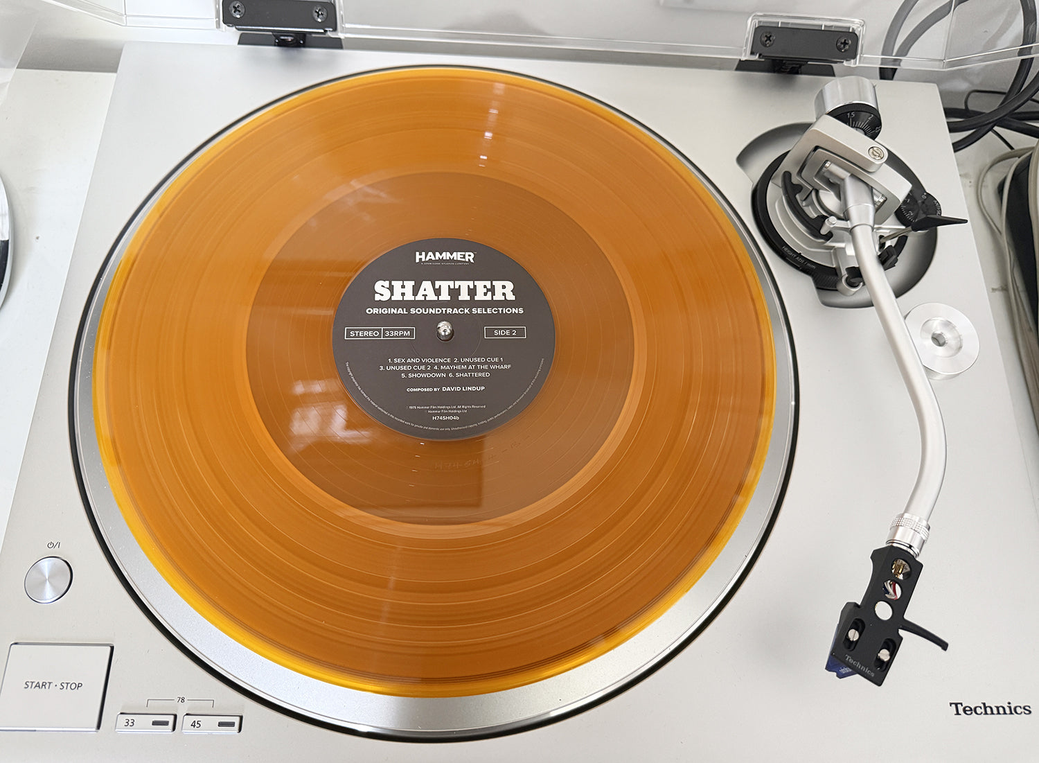SHATTER / Original Soundtrack Selections composed by David Lindup - orange vinyl LP / Hammer