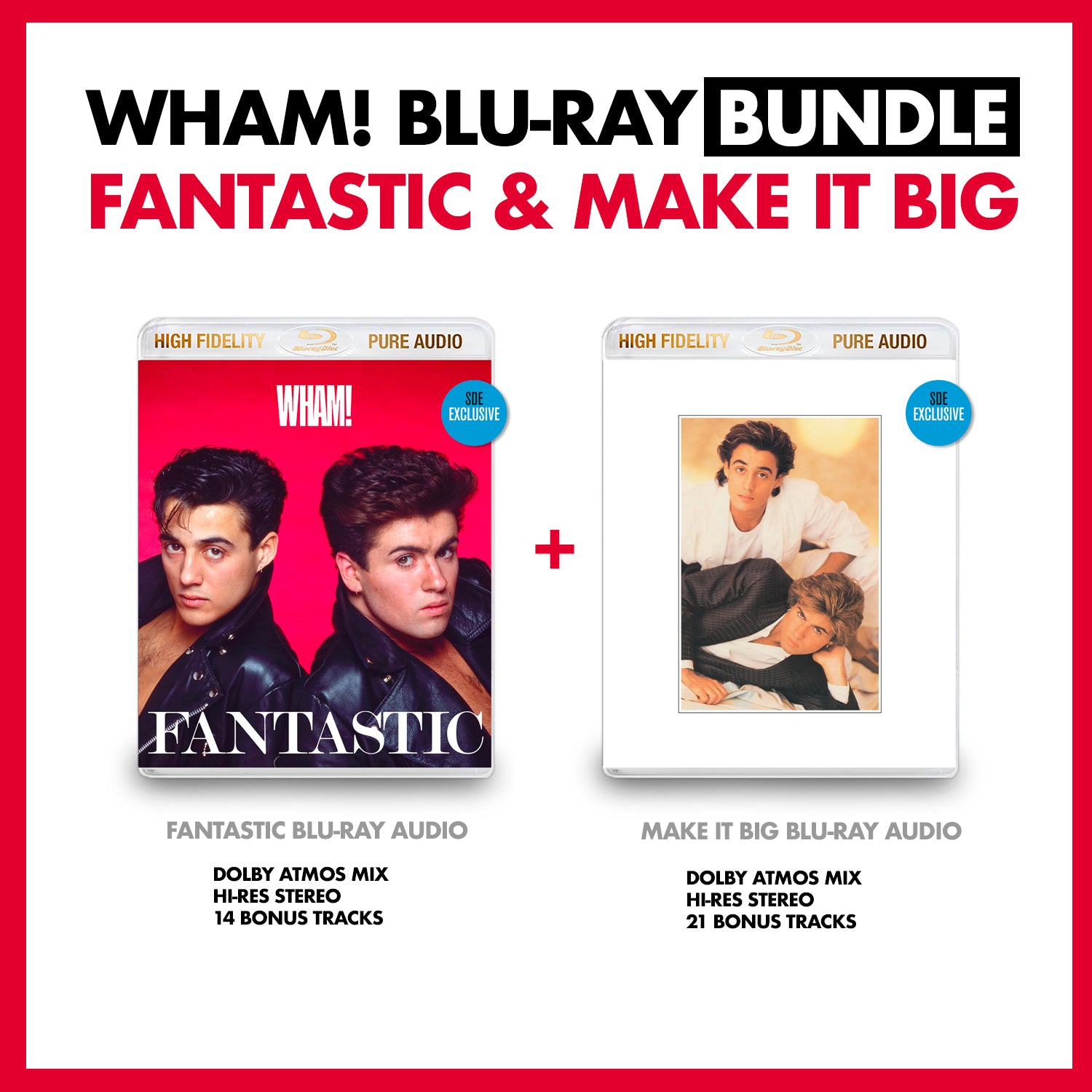 WHAM! BLURAY BUNDLE Fantastic and Make It Big limited edition blura