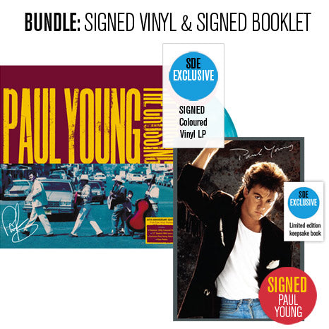 Paul Young / BUNDLE: The Crossing coloured vinyl *SIGNED* by Paul Young + Secret of Association Booklet *SIGNED* by Paul Young
