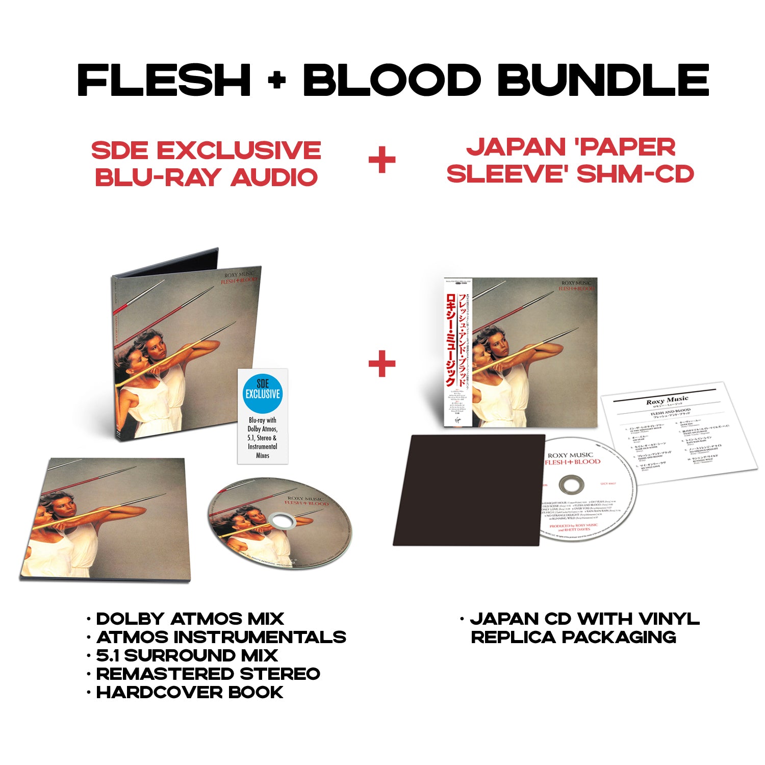Roxy Music / Flesh + Blood BUNDLE: blu-ray + SHM-CD
