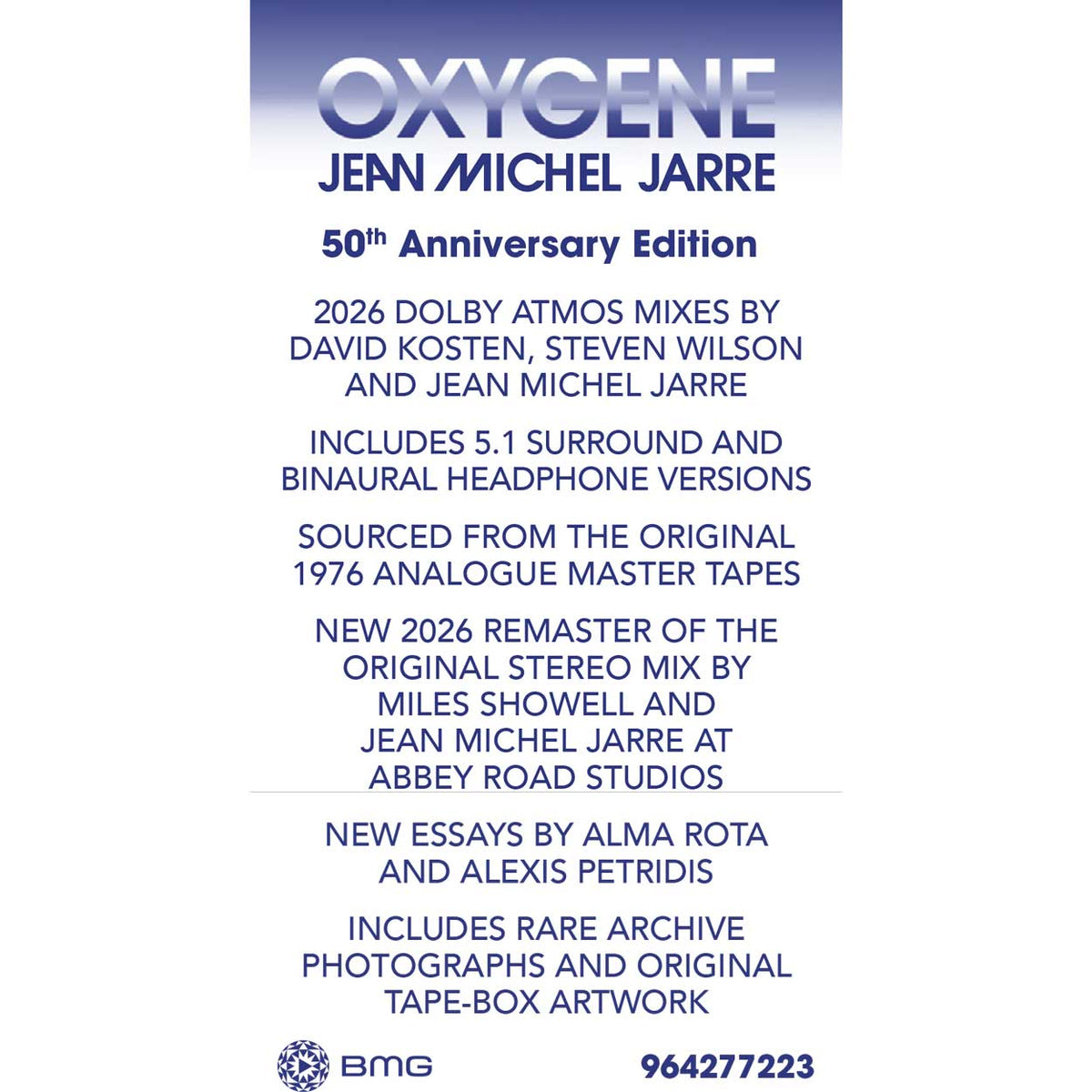 Jean-Michel Jarre / Oxygène SDE exclusive blu-ray
