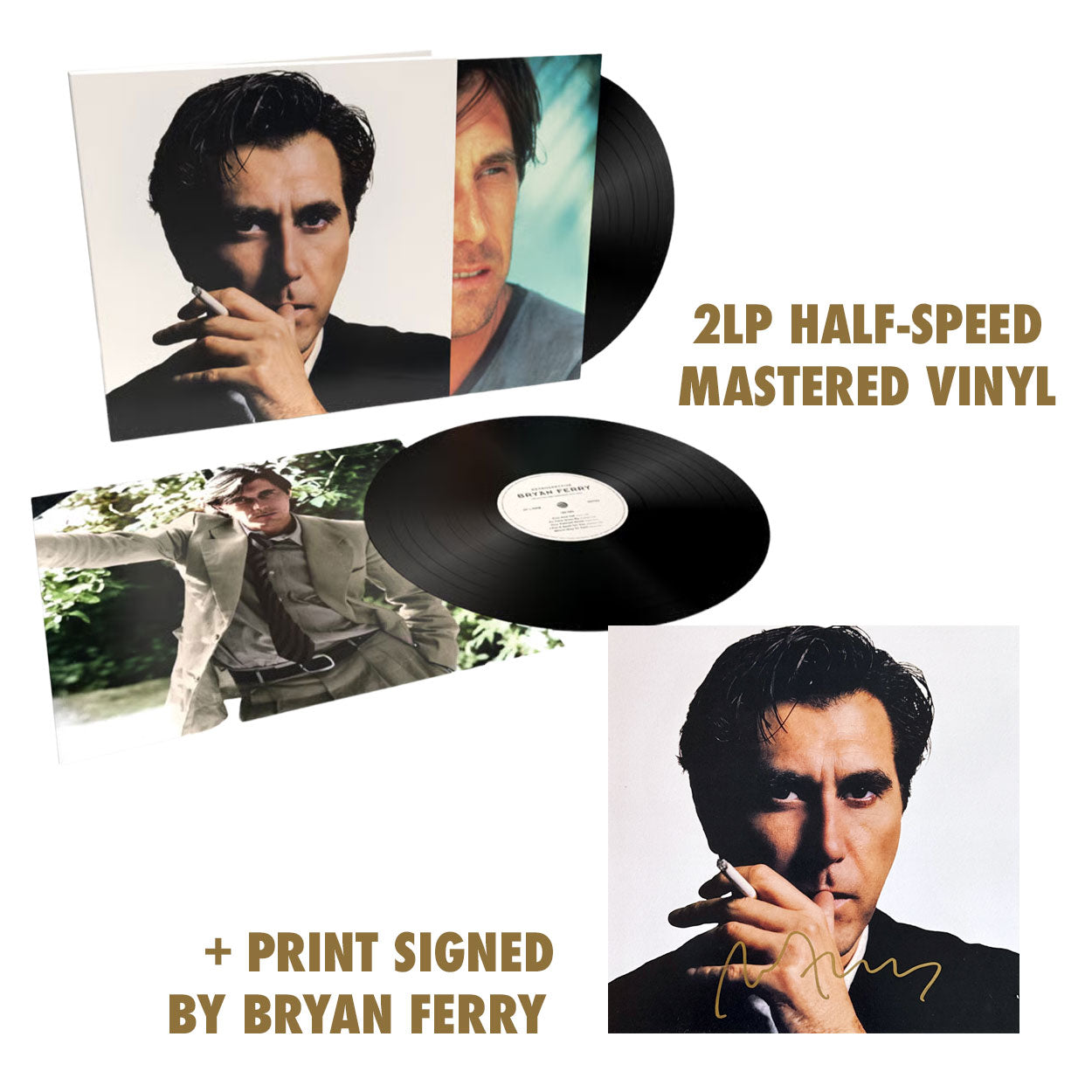 Bryan Ferry / Retrospective 2LP black with with SIGNED print