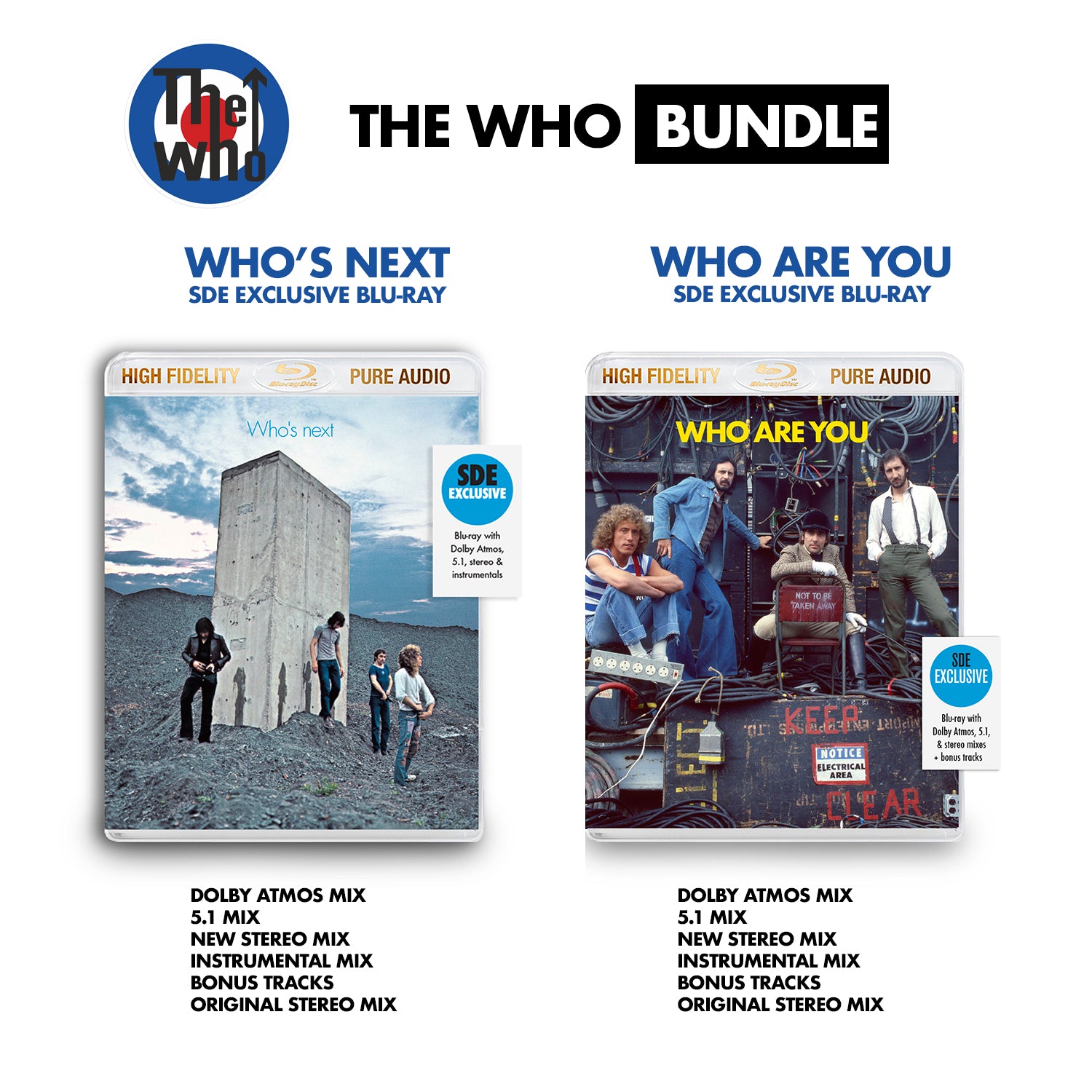 BUNDLE: The Who - Who's Next and Who Are You 2 x SDE blu-ray