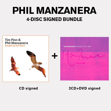 Phil Manzanera SIGNED 4-disc bundle: Caught by the Heart CD and The Music 1972-2008 2CD+DVD
