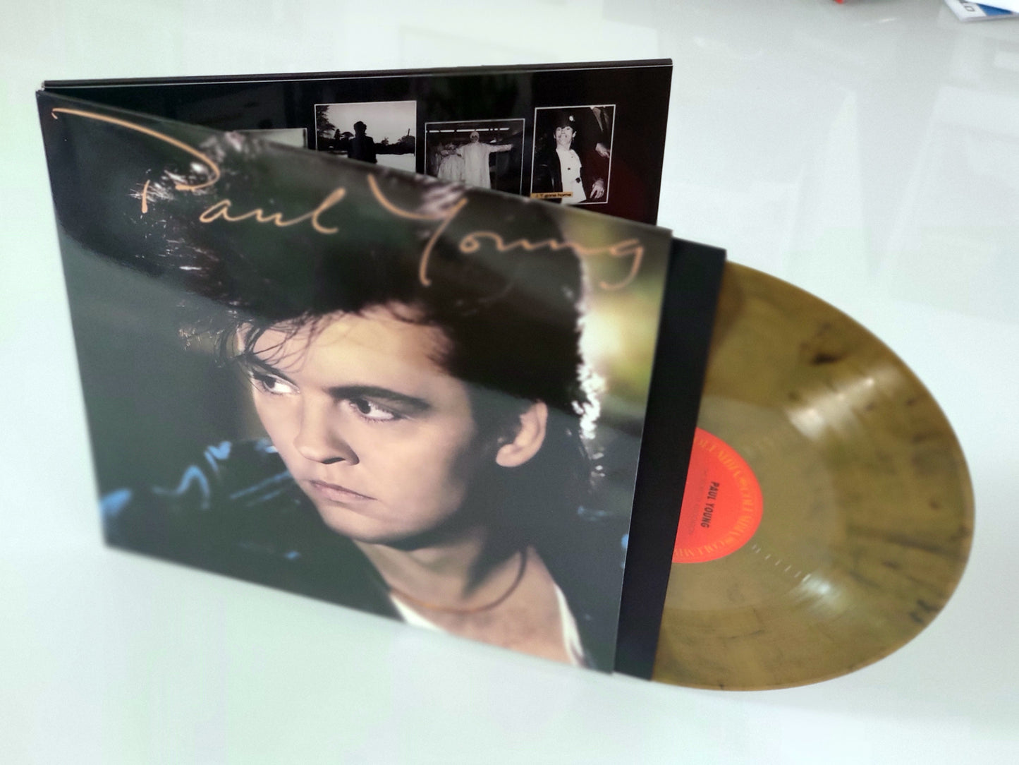Paul Young / The Secret of Association 2LP gold/black marbled vinyl *SIGNED* by Paul Young