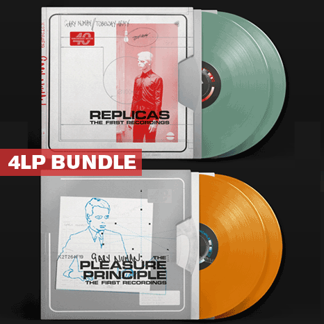 Gary Numan/Tubeway Army: 4LP coloured vinyl Specially priced BUNDLE – Replicas 2LP + The Pleasure Principle 2LP