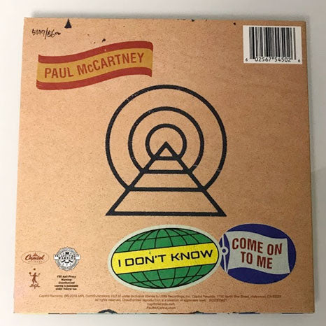 Paul McCartney: I Don't Know / Come On To Me / RSD 7" – USA import