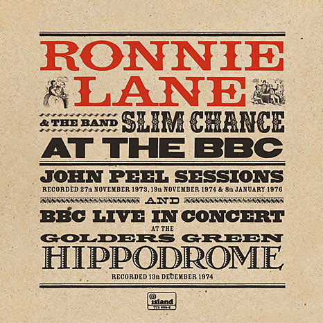 Ronnie Lane and The Band Slim Chance at the BBC / Limited Edition RSD 2LP coloured vinyl