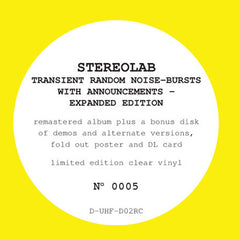Stereolab / Transient Random Noise-Bursts With Announcements / 3LP 'indies-only' CLEAR vinyl