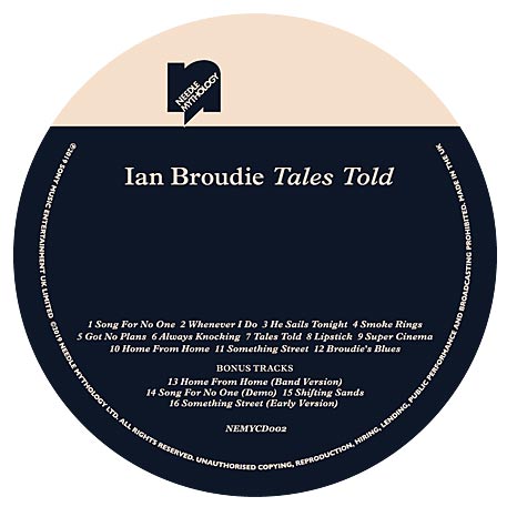 LIMITED SIGNED EDITION: Ian Broudie / Tales Told - CD edition